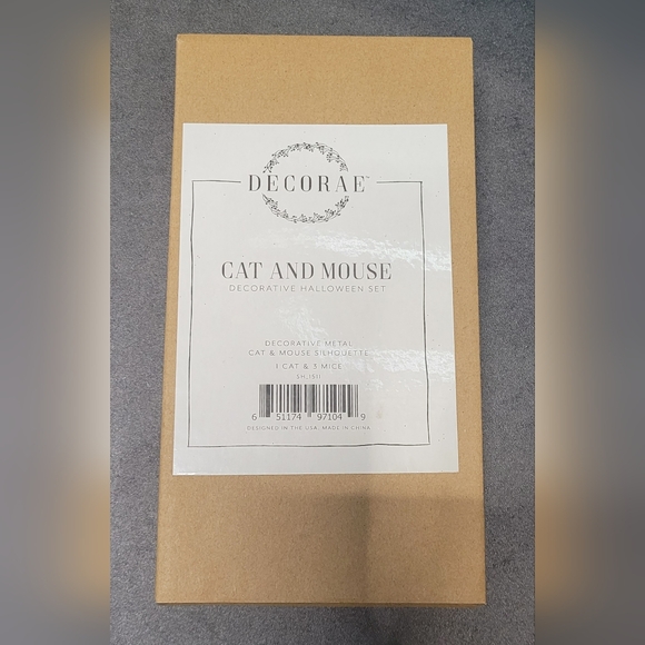 BUY NOW PRICE Halloween Metal Cat & Mouse Silhouette Decorative Set - Picture 3 of 15